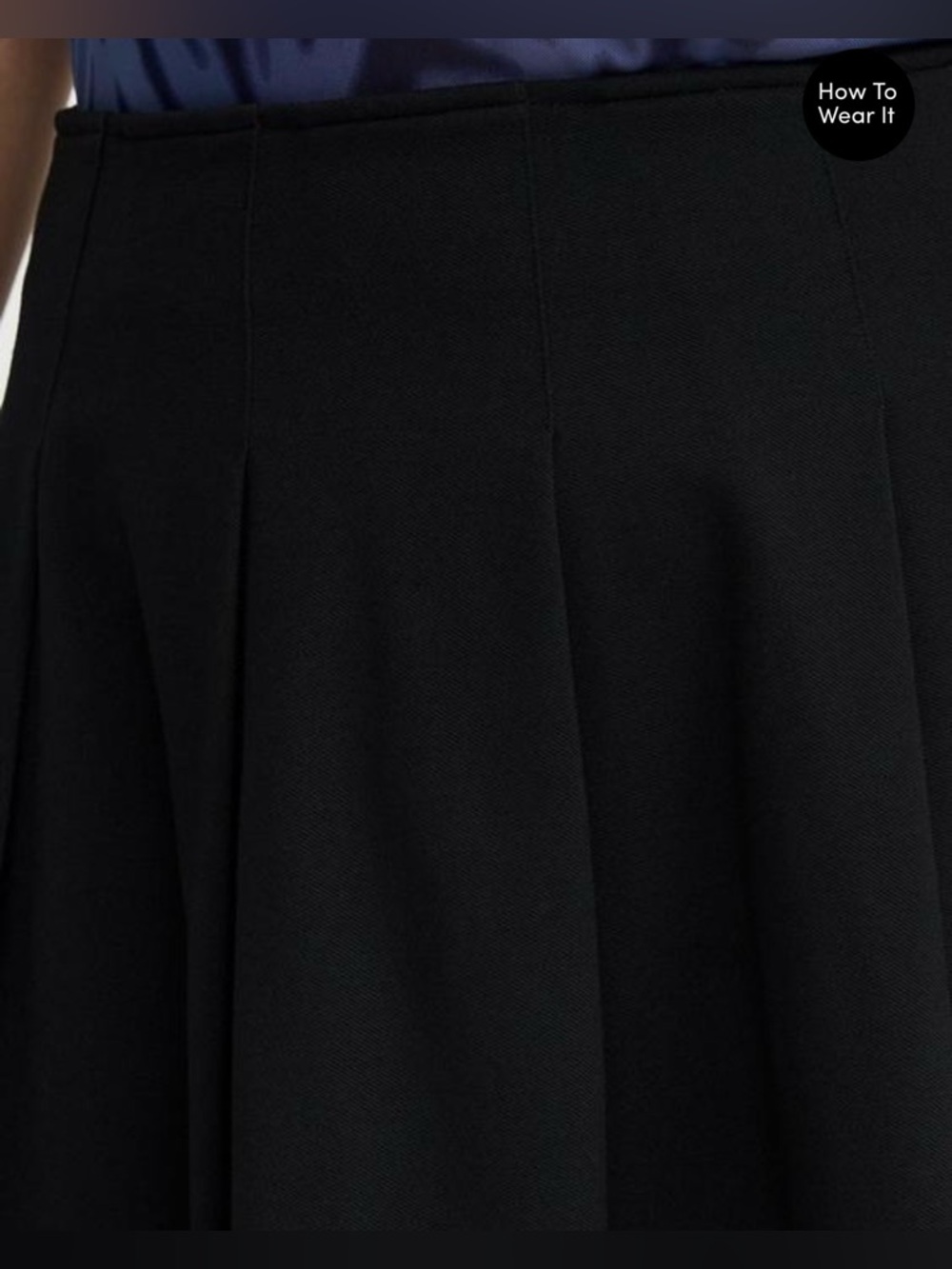 Black Pleated Mini Skirt - Picture 2 of 10